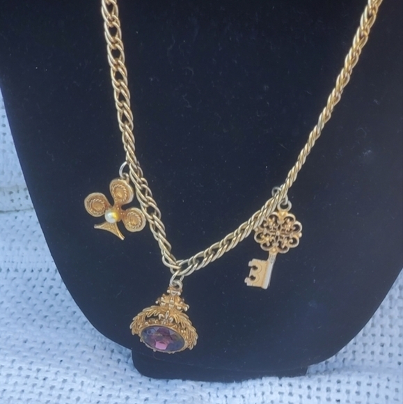 Vintage 70s‎ Station Necklace - Picture 8 of 8